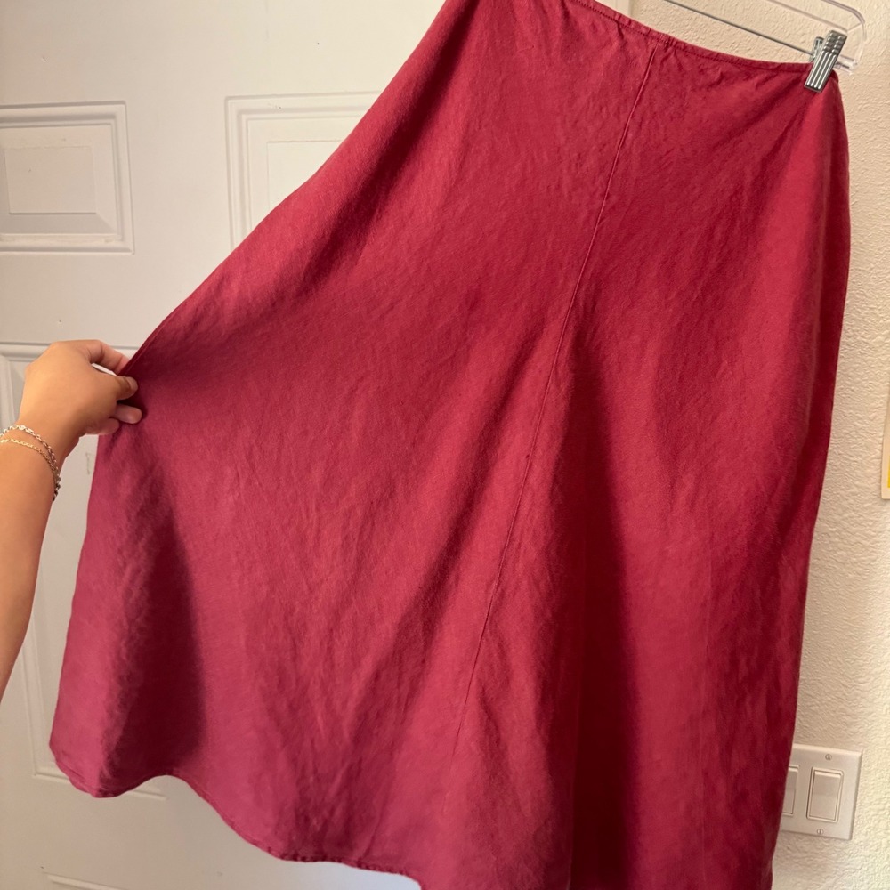 Eileen Fisher Raspberry Maxi Skirt - Picture 3 of 5